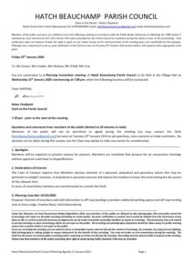 Hatch Beauchamp Planning Agenda 15 January 2025 for Councillors