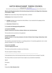 HBPC Planning minutes 14 June 2023