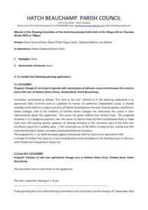 HBPC Planning minutes 20 July 2023