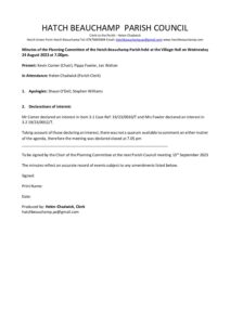 HBPC Planning minutes 24 August 2023