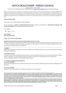 Hatch Beauchamp Planning Agenda 13 September 2023 for Councillors