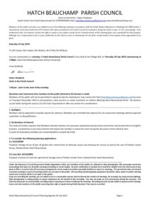 Hatch Beauchamp Planning Agenda 20 July 2023 for Councillors