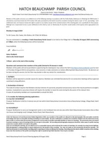 Hatch Beauchamp Planning Agenda 24 August 2023 for Councillors