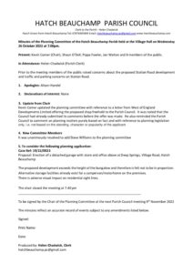 HBPC Planning minutes 26 October 2022