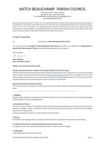 Hatch Beauchamp Agenda 11 January 2023 for Councillors