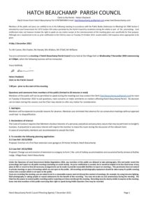 Hatch Beauchamp Planning Agenda 7 December 2022 for Councillors