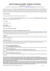 Hatch Beauchamp Planning Agenda May 2022 for Councillors